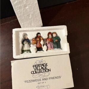 Department 56 Heritage Village “Fezziwegs & Friends” Set of 3 Figurines Ceramic